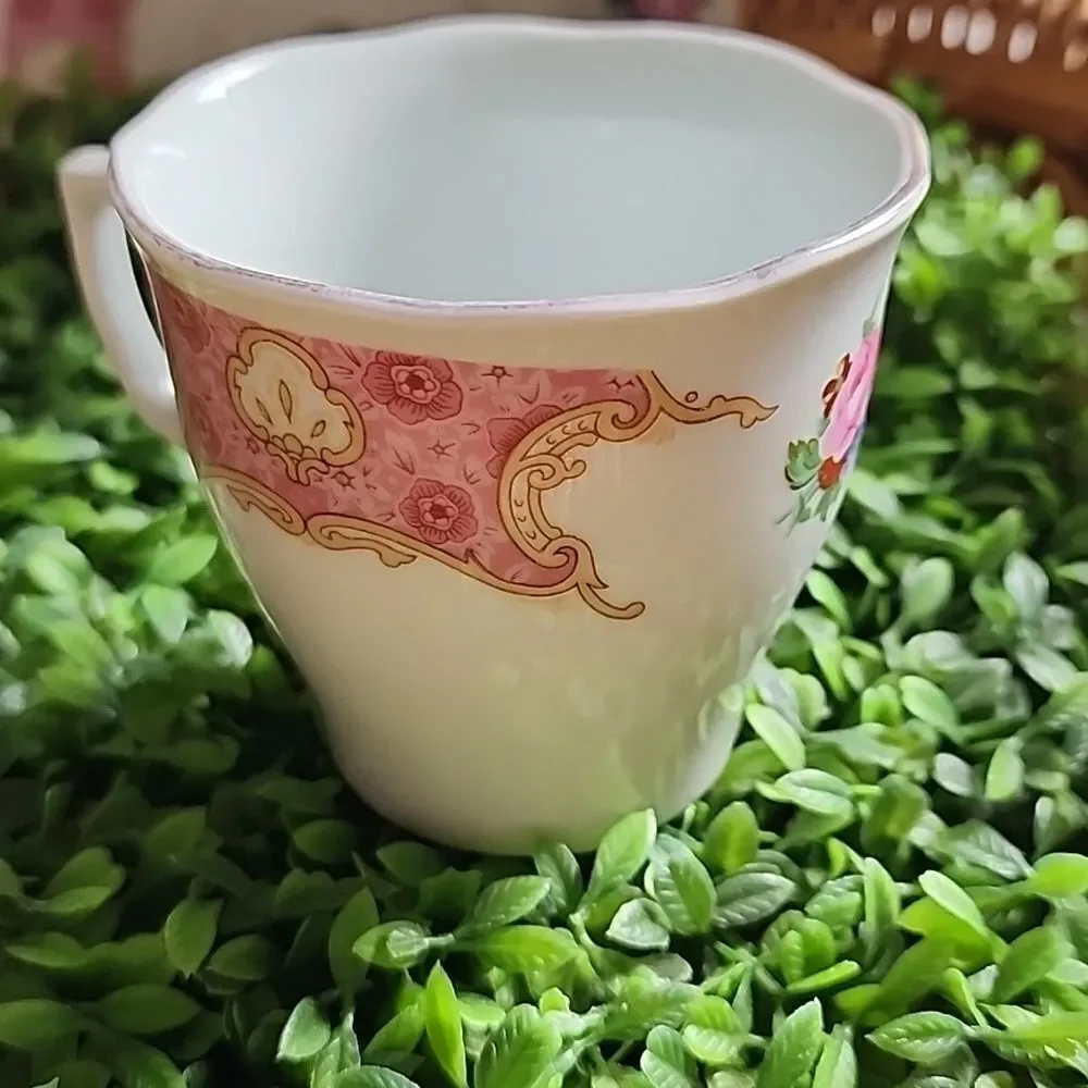 Vintage Floral Versai Made In China Teacup & Saucer